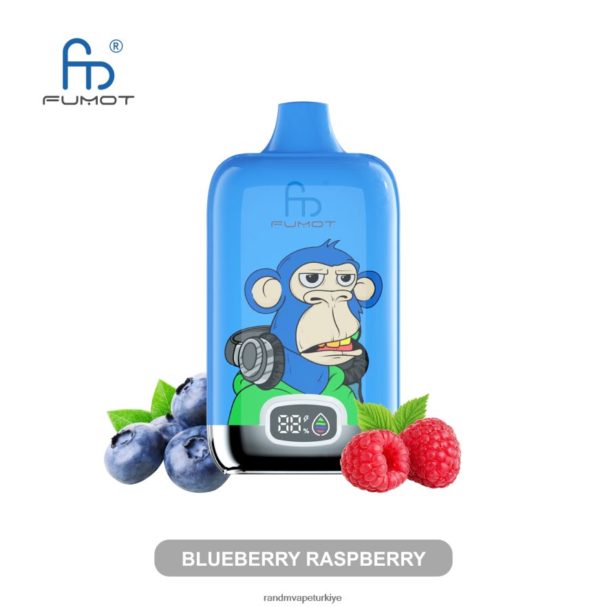 8VZRZR3 Fumot Original RandM Digital Box 12000 pil ve sıvı ekranlı vape cihazı üzüm buzu - RandM Vape İstanbul