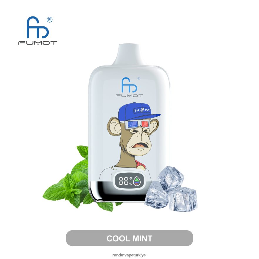 8VZRZR3 Fumot Original RandM Digital Box 12000 pil ve sıvı ekranlı vape cihazı üzüm buzu - RandM Vape İstanbul