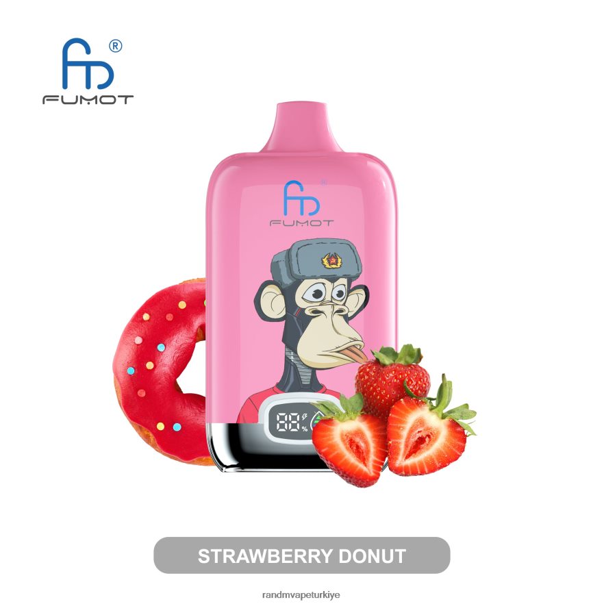 8VZRZR8 Fumot Original RandM Digital Box 12000 pil ve sıvı ekranlı vape cihazı Kiraz - RandM Vape Store