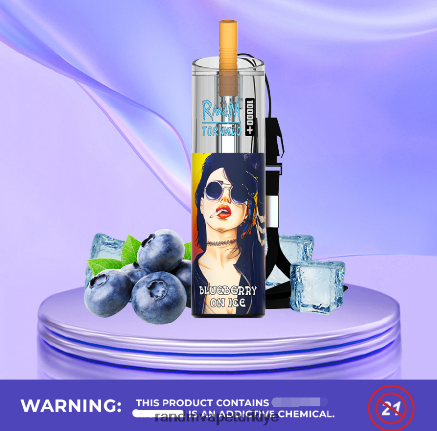 8VZRZR80 RandM Tornado 10000 artı hava akımı kontrolü vape cihazı 1 adet kırmızı elma limon - RandM Vape Store