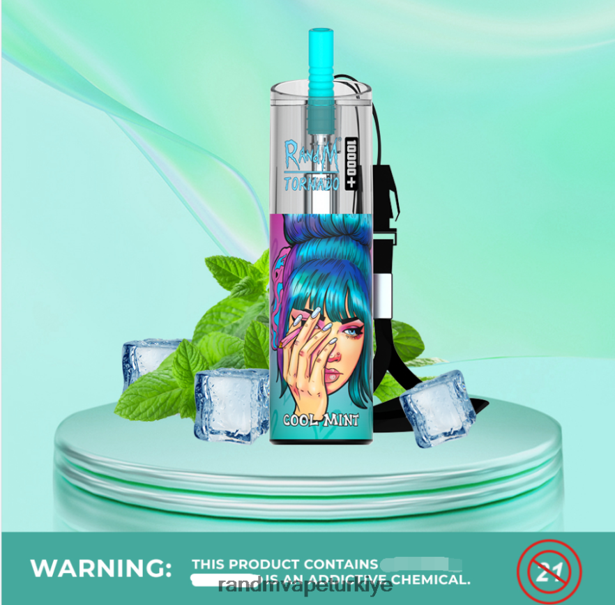 8VZRZR80 RandM Tornado 10000 artı hava akımı kontrolü vape cihazı 1 adet kırmızı elma limon - RandM Vape Store