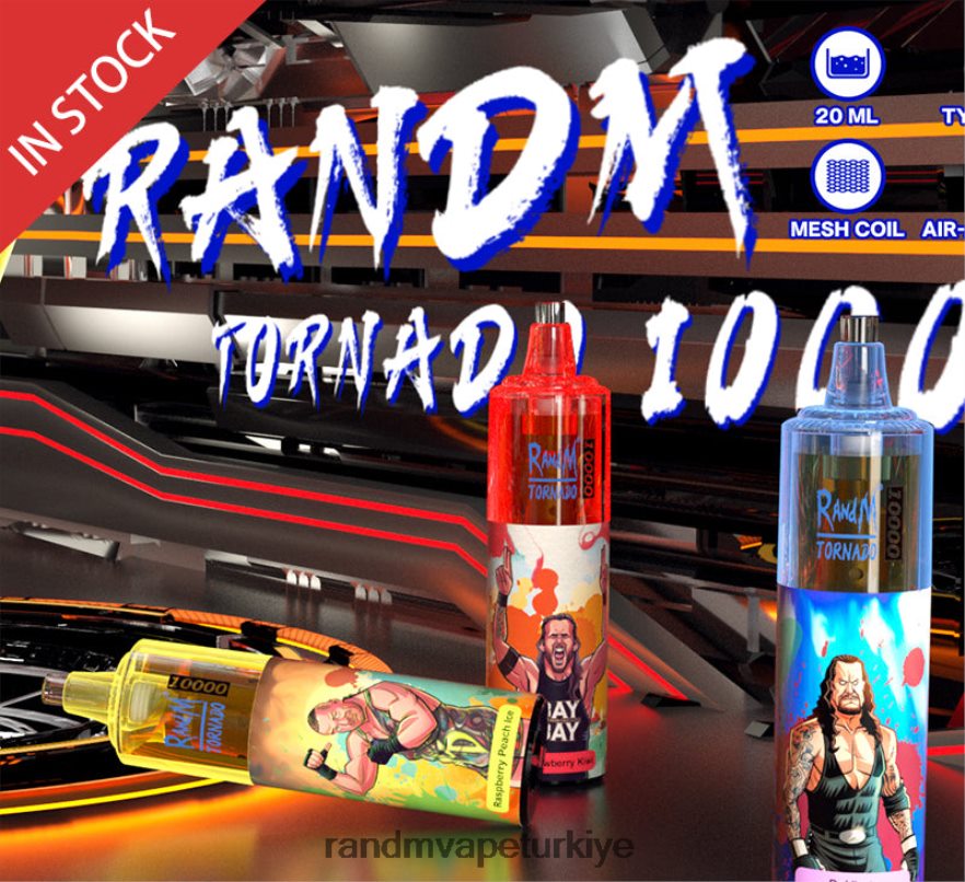 8VZRZR102 RandM Tornado 10000 hava akımı kontrolü vape cihazı 1 adet ahududu çilek - RandM Vape İstanbul