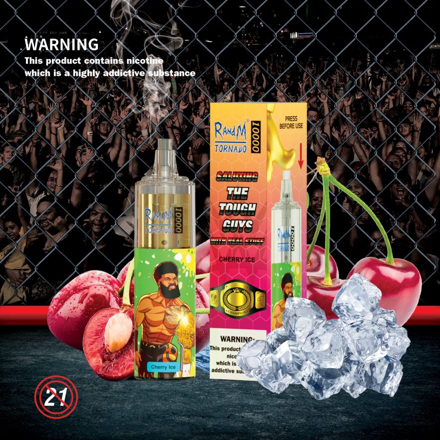 8VZRZR124 RandM Tornado 10000 hava akımı kontrolü vape cihazı 1 adet kiraz buzu - RandM Shop Vape