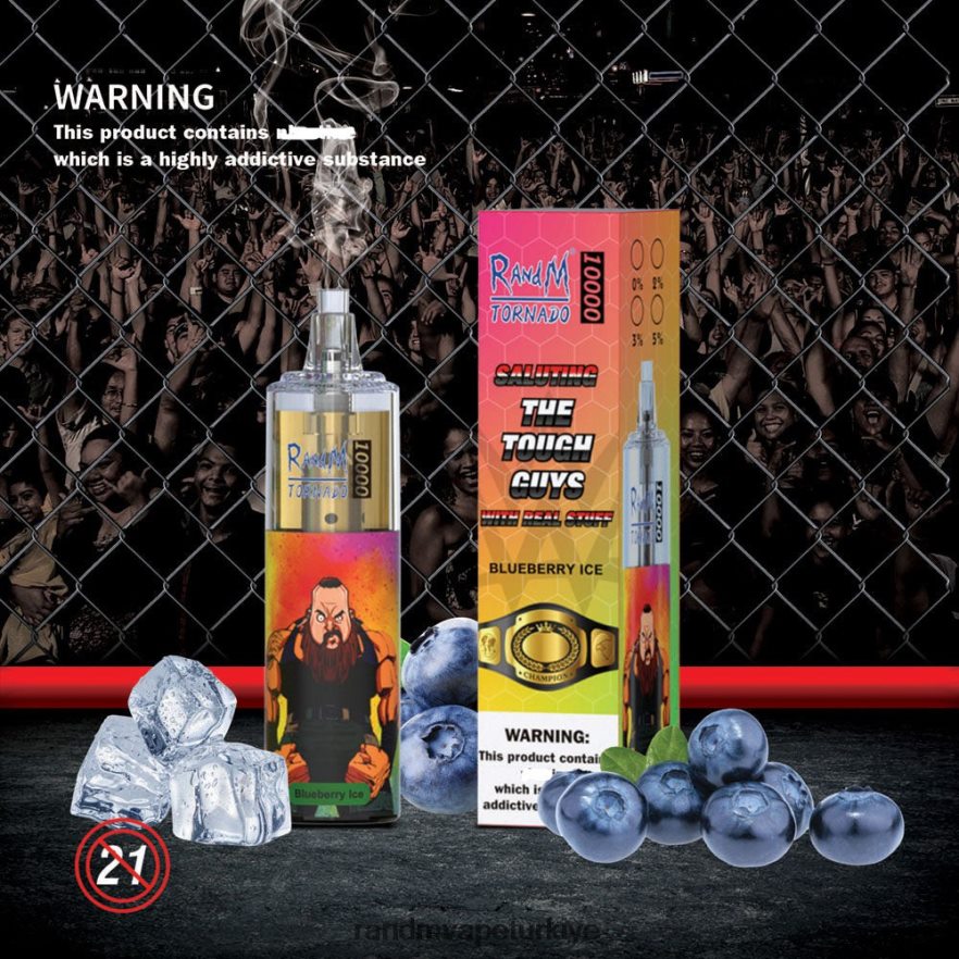 8VZRZR124 RandM Tornado 10000 hava akımı kontrolü vape cihazı 1 adet kiraz buzu - RandM Shop Vape