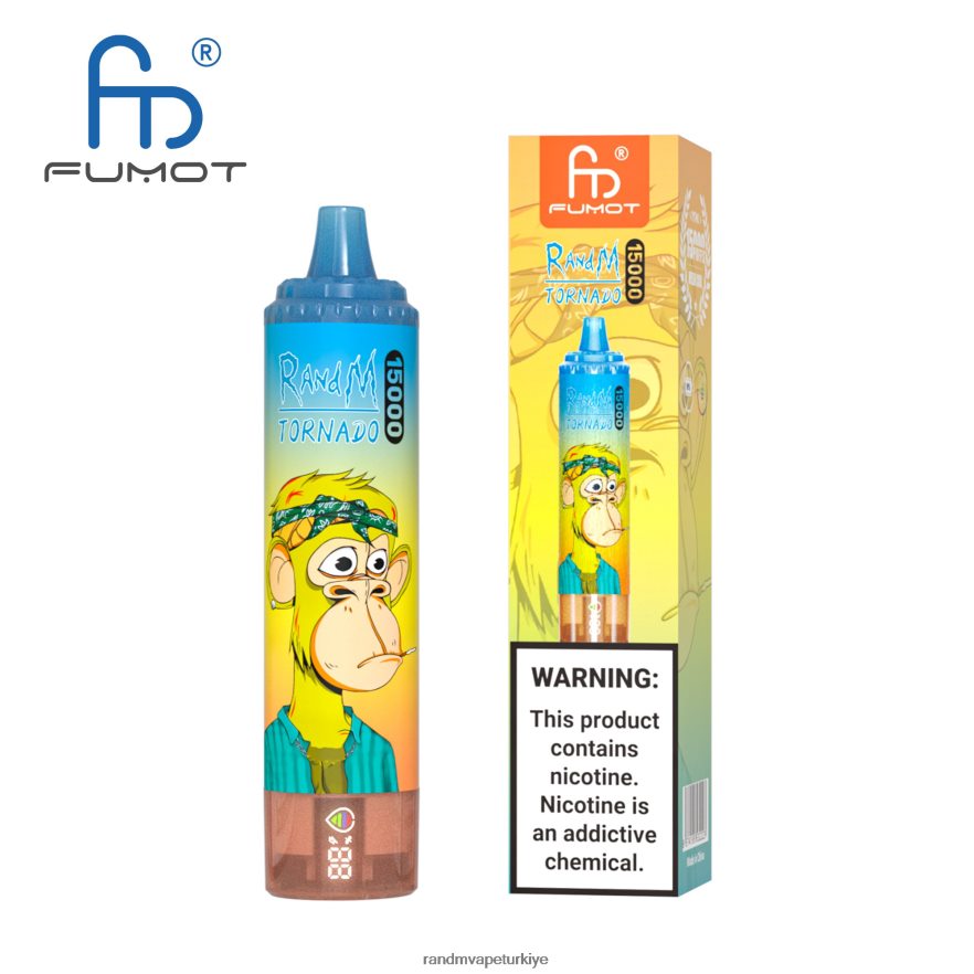 8VZRZR30 Fumot RandM Tornado Pil ve ejuice ekranlı 15000 vape cihazı sürüm 1 pembe limonata - RandM Vape İstanbul