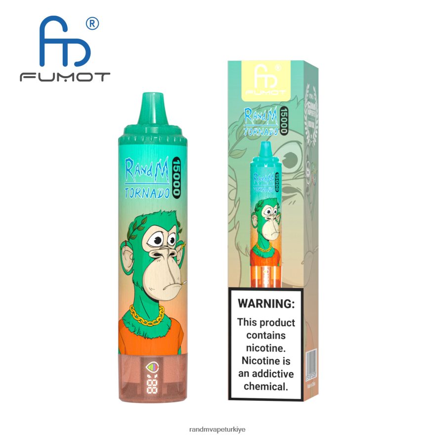 8VZRZR30 Fumot RandM Tornado Pil ve ejuice ekranlı 15000 vape cihazı sürüm 1 pembe limonata - RandM Vape İstanbul