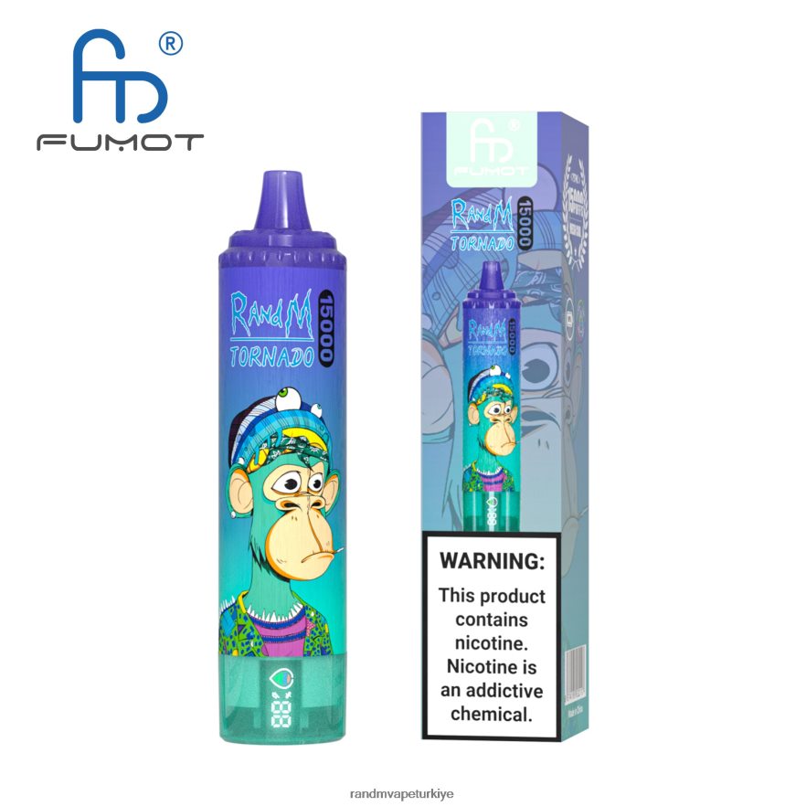 8VZRZR30 Fumot RandM Tornado Pil ve ejuice ekranlı 15000 vape cihazı sürüm 1 pembe limonata - RandM Vape İstanbul