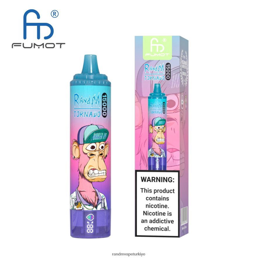 8VZRZR30 Fumot RandM Tornado Pil ve ejuice ekranlı 15000 vape cihazı sürüm 1 pembe limonata - RandM Vape İstanbul