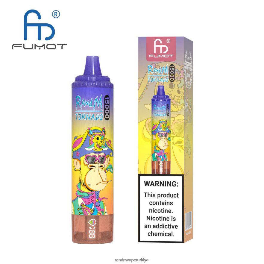 8VZRZR30 Fumot RandM Tornado Pil ve ejuice ekranlı 15000 vape cihazı sürüm 1 pembe limonata - RandM Vape İstanbul