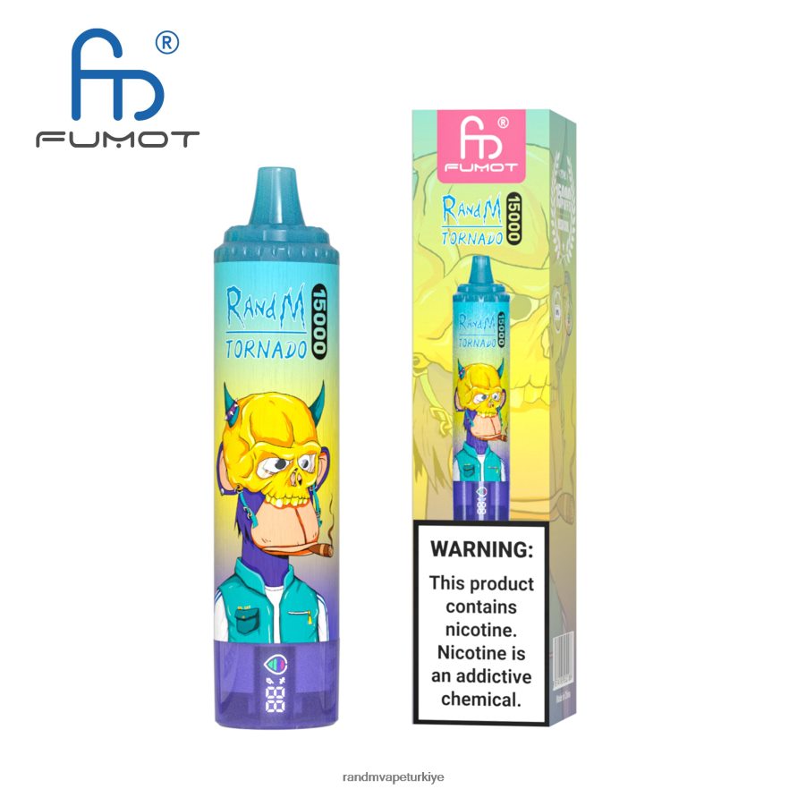 8VZRZR30 Fumot RandM Tornado Pil ve ejuice ekranlı 15000 vape cihazı sürüm 1 pembe limonata - RandM Vape İstanbul