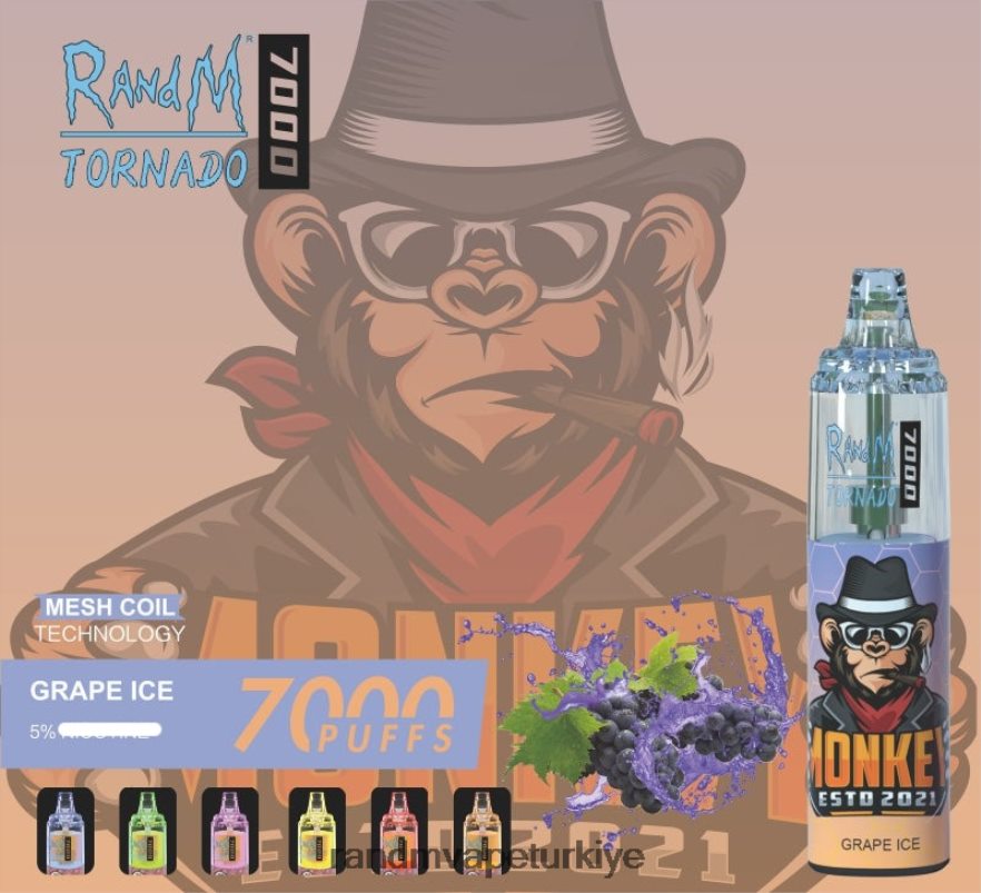 8VZRZR175 RandM Tornado 7000 hava akımı kontrolü vape cihazı 1 adet pina colada rom - RandM Tornado Ankara
