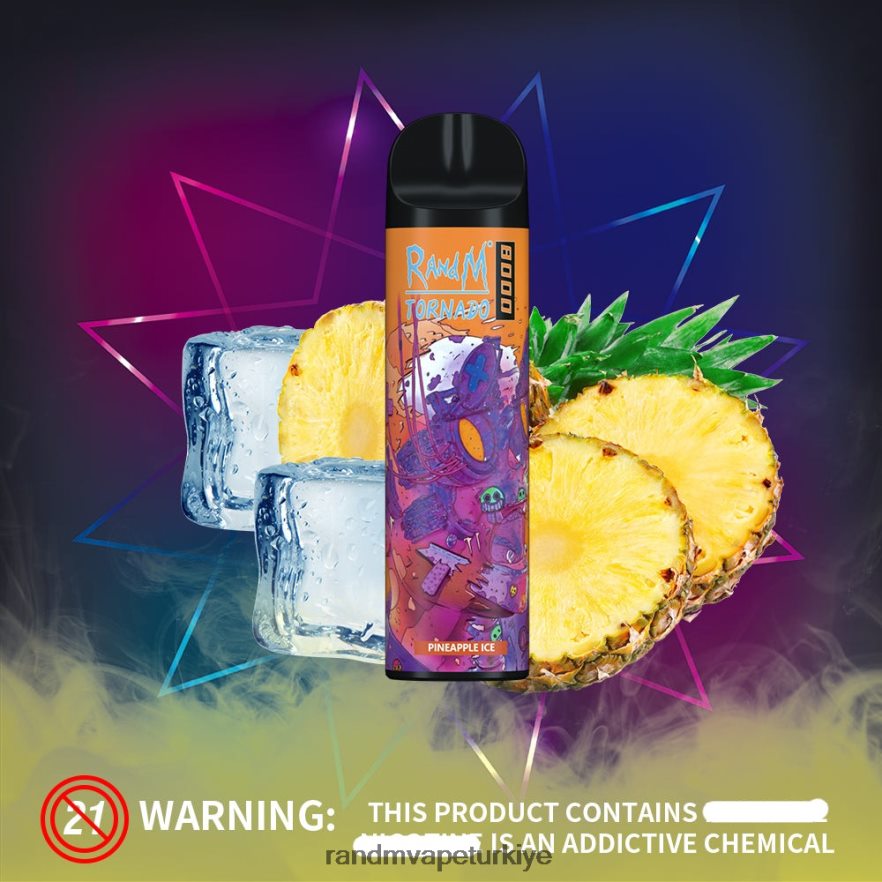 8VZRZR252 RandM Tornado 8000 hava akımı kontrolü vape cihazı 1 adet pina colada - RandM Disposable Vape