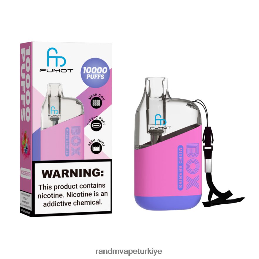 8VZRZR88 Fumot Original RandM Tornado Box 10000 hava akımı kontrolü vape cihazı 1 adet karışık meyveler - RandM Shop Vape