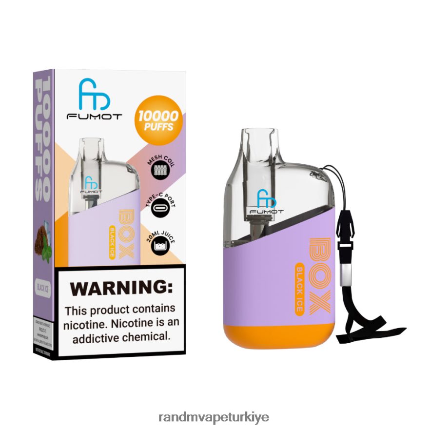 8VZRZR89 Fumot Original RandM Tornado Box 10000 hava akımı kontrolü vape cihazı 1 adet üzüm buzu - RandM Vape Store