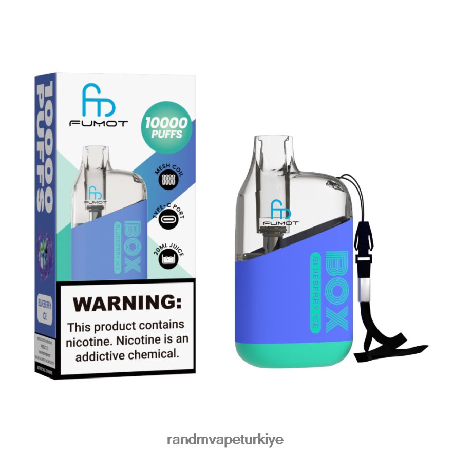 8VZRZR89 Fumot Original RandM Tornado Box 10000 hava akımı kontrolü vape cihazı 1 adet üzüm buzu - RandM Vape Store
