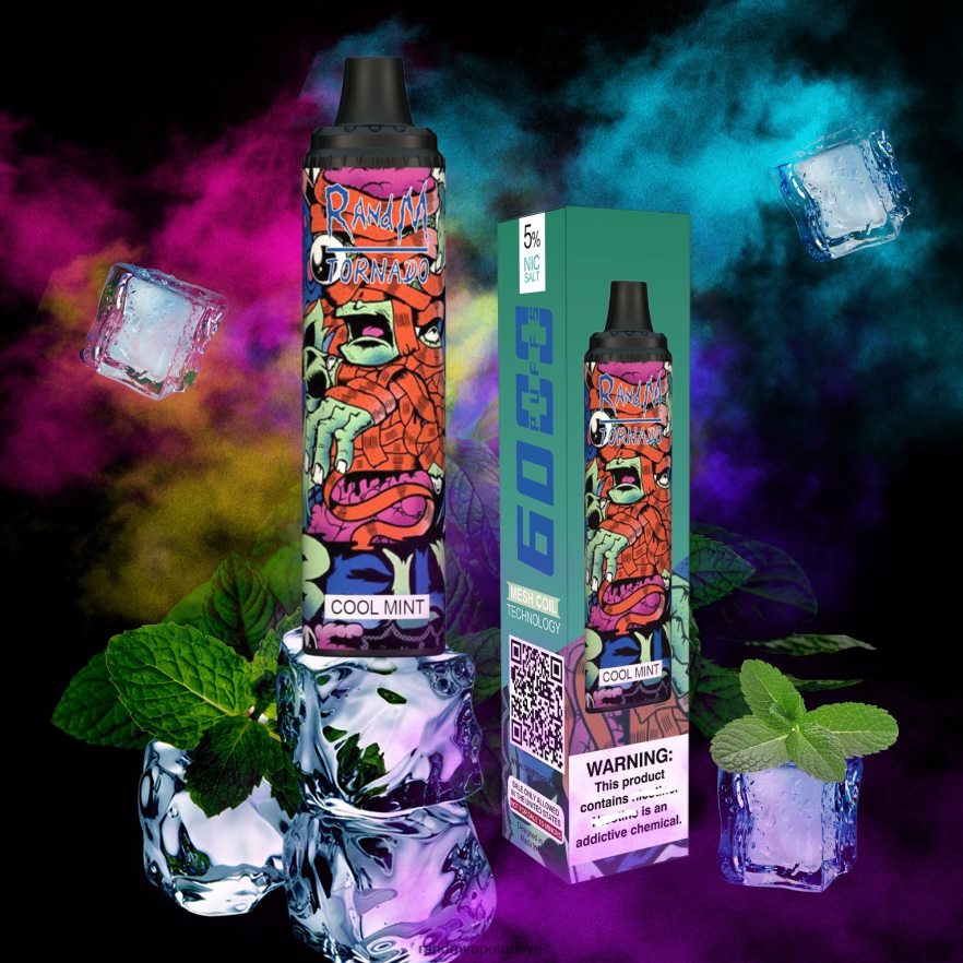 8VZRZR282 RandM Tornado 6000 hava akımı kontrolü vape pod cihazı 1 adet serin nane - RandM Vape İstanbul